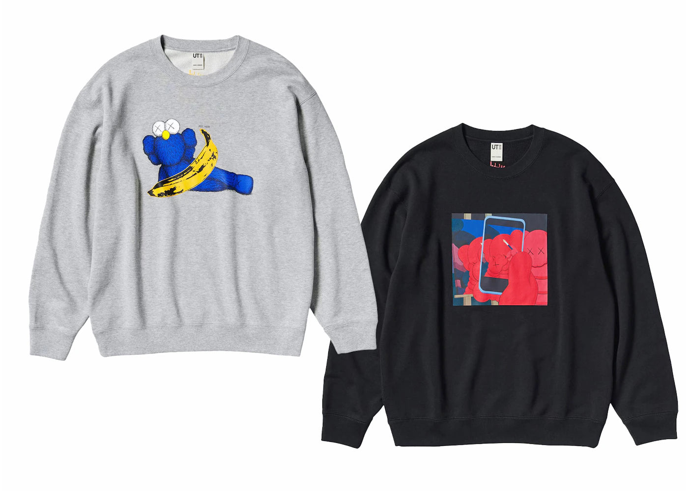 KAWS x Uniqlo Warhol Graphic 472951/476119 Sweatshirt Gray/Black - vue 360