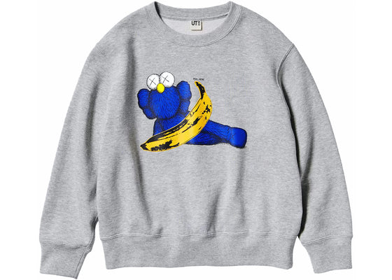 KAWS x Uniqlo Warhol Graphic 472951 Sweatshirt Gray sneakers - authentic KAWS shoes