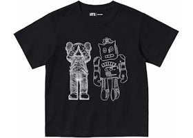 KAWS x Uniqlo Warhol Kids' UT Graphic 476424 T-shirt Black - authentic KAWS apparel