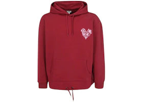 KENZO Valentine's Day Heart Logo Hoodie Burgundy
