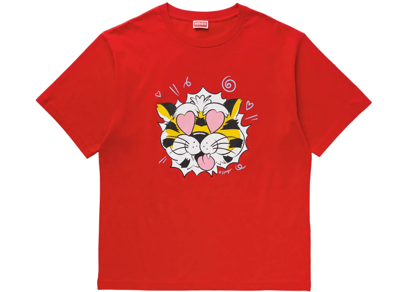 KENZO Wild Tiger Tee Cherry - vue 360