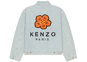 KENZO x Nigo Boke Flower Women's Embroidered Denim Tracker Jacket Sky Blue