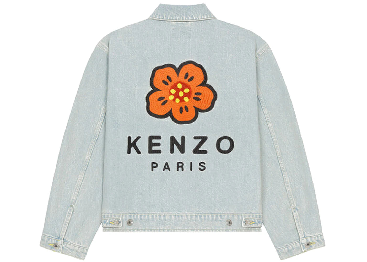 KENZO x Nigo Boke Flower Women's Embroidered Denim Tracker Jacket Sky Blue - vue secondaire A