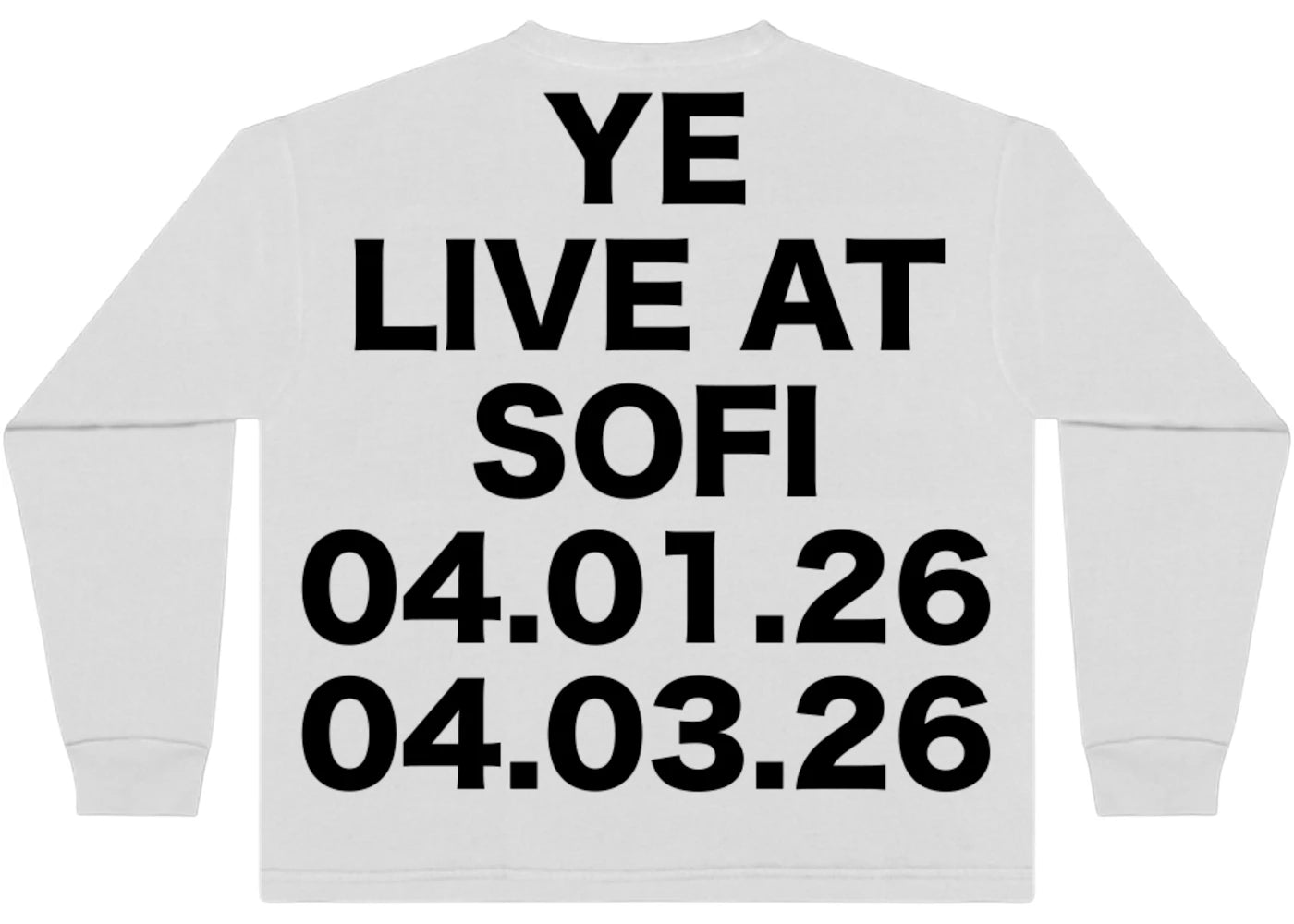Kanye West Bully LS-O3 Ye Live Tee White - vue secondaire B