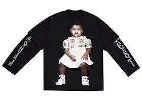 Kanye West DONDA 2 Layer L/S T-shirt Black - authentic Kanye West apparel