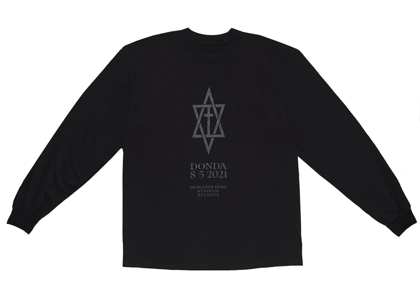 Kanye West DONDA August 5 Listening Event L/S T-shirt Black - vue 360