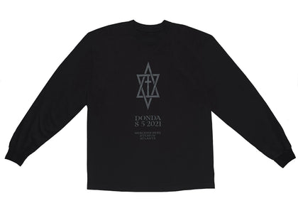 Kanye West DONDA August 5 Listening Event L/S T-shirt Black - authentic Kanye West apparel