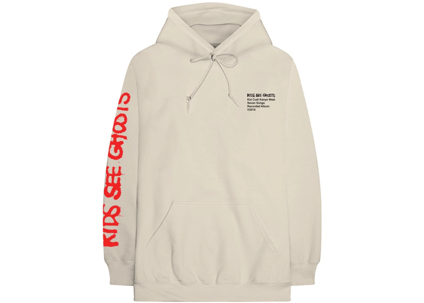 Kanye West Kids See Ghosts Hoodie Beige - vue 360