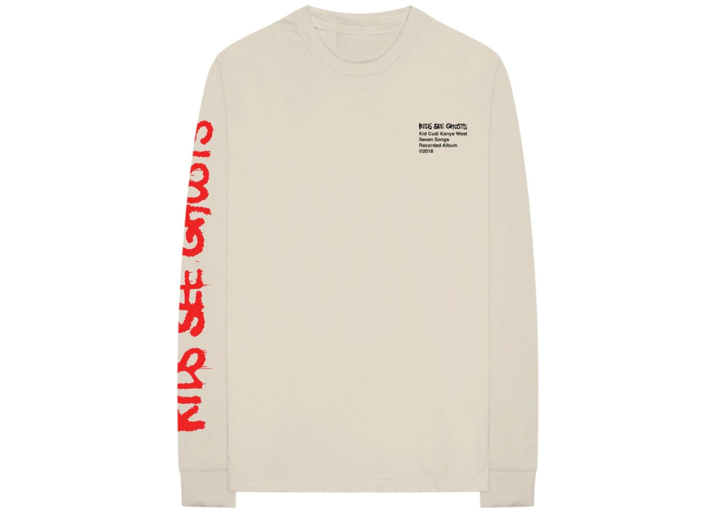 Kanye West Kids See Ghosts L/S Tee Beige - vue secondaire A