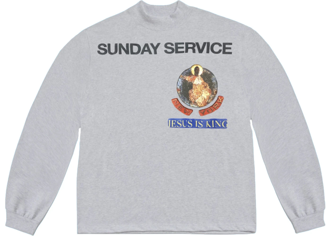 Kanye West Sunday Service New York Long Sleeve Heather - vue 360