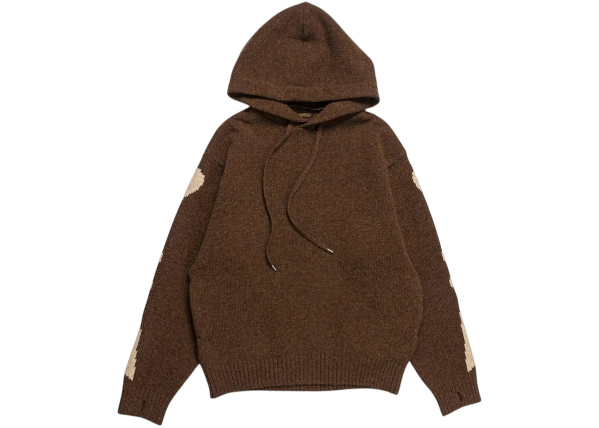 Kapital 5G Wool Bone Hood Sweater Brown - vue secondaire B
