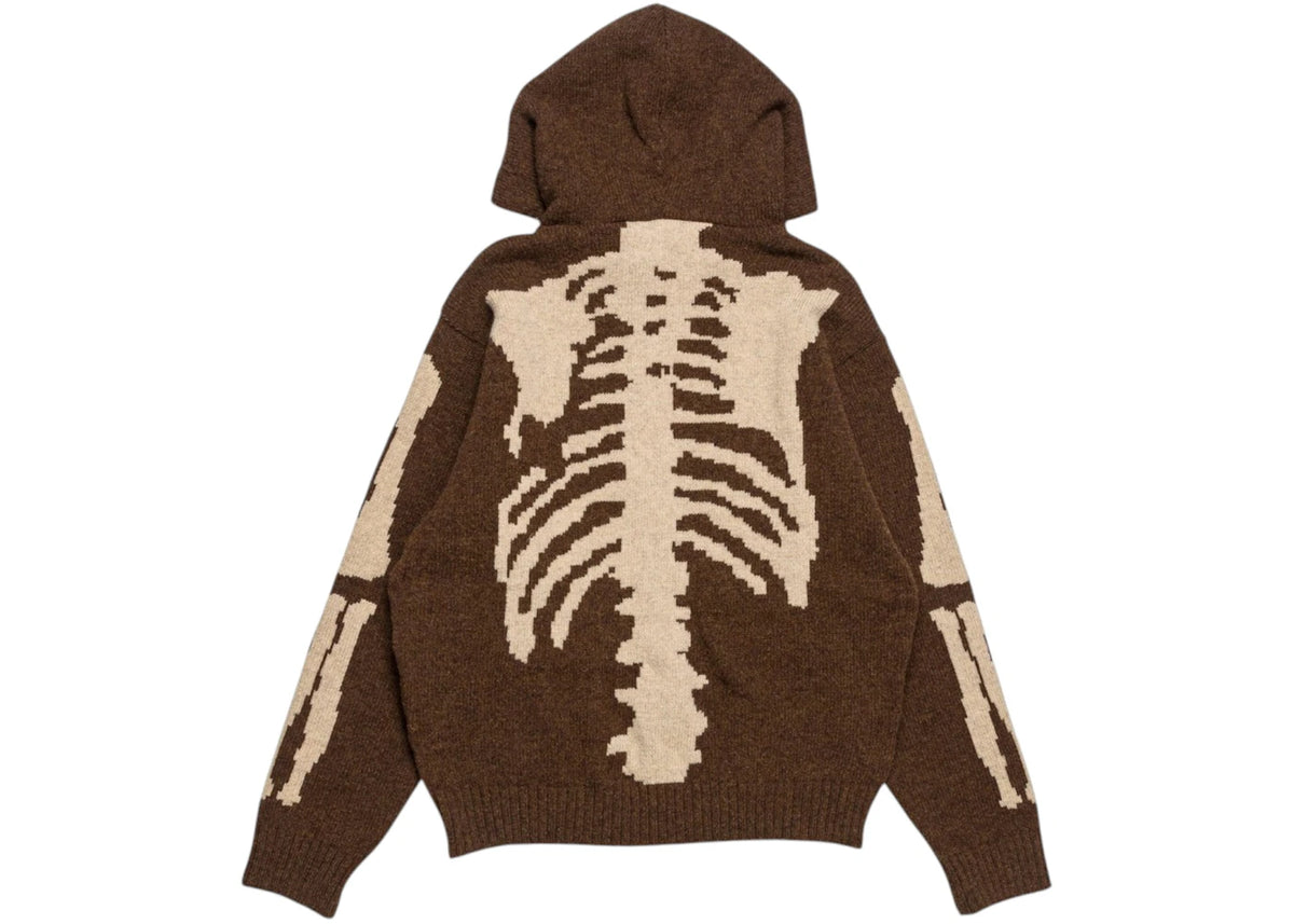 Kapital 5G Wool Bone Hood Sweater Brown - vue secondaire A
