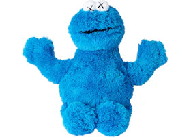 KAWS Sesame Street Uniqlo Cookie Monster Plush Toy Blue - vue 360