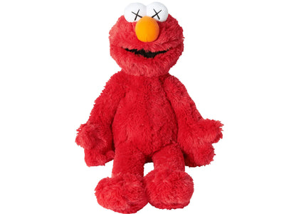 KAWS Sesame Street Uniqlo Elmo Plush Toy Red - authentic KAWS product
