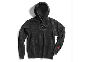 KAWS x Jordan Hooded Sweatshirt Black - vue 360
