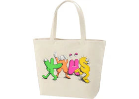 KAWS x Uniqlo Logo Tote Bag Beige - vue 360