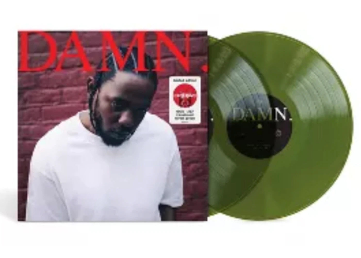 Kendrick Lamar DAMN Target Exclusive 2XLP Vinyl Translucent Forest Green - vue secondaire A