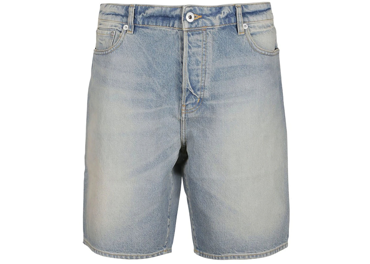 KENZO Jean Himawari Shorts Stone Dirty Blue - vue secondaire B