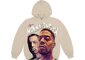 Kid Cudi Moon Man & Slim Shady Hoodie Cream