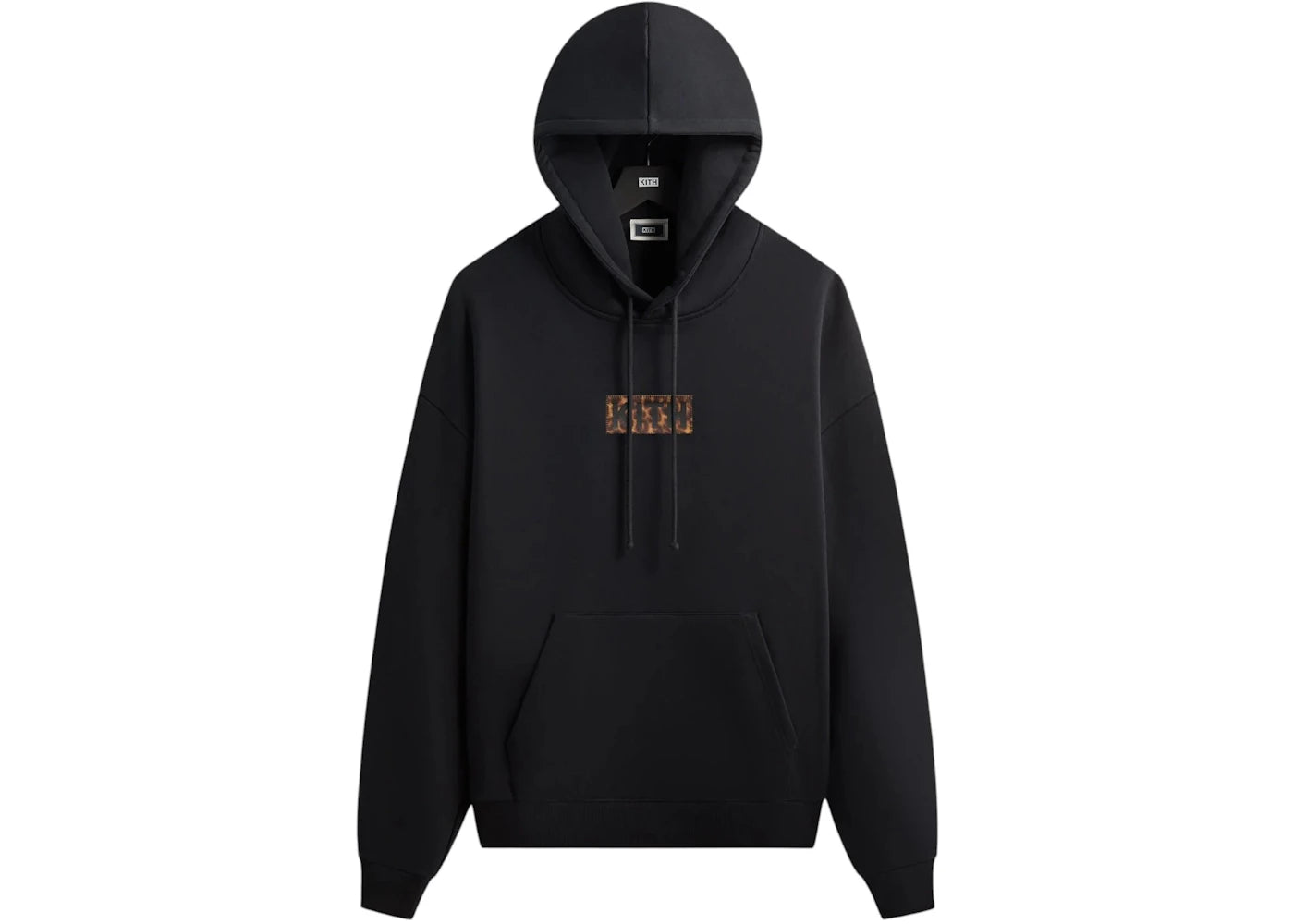 Kith Classic Logo Leopard Applique Nelson Hoodie (SS26) Black - vue secondaire A