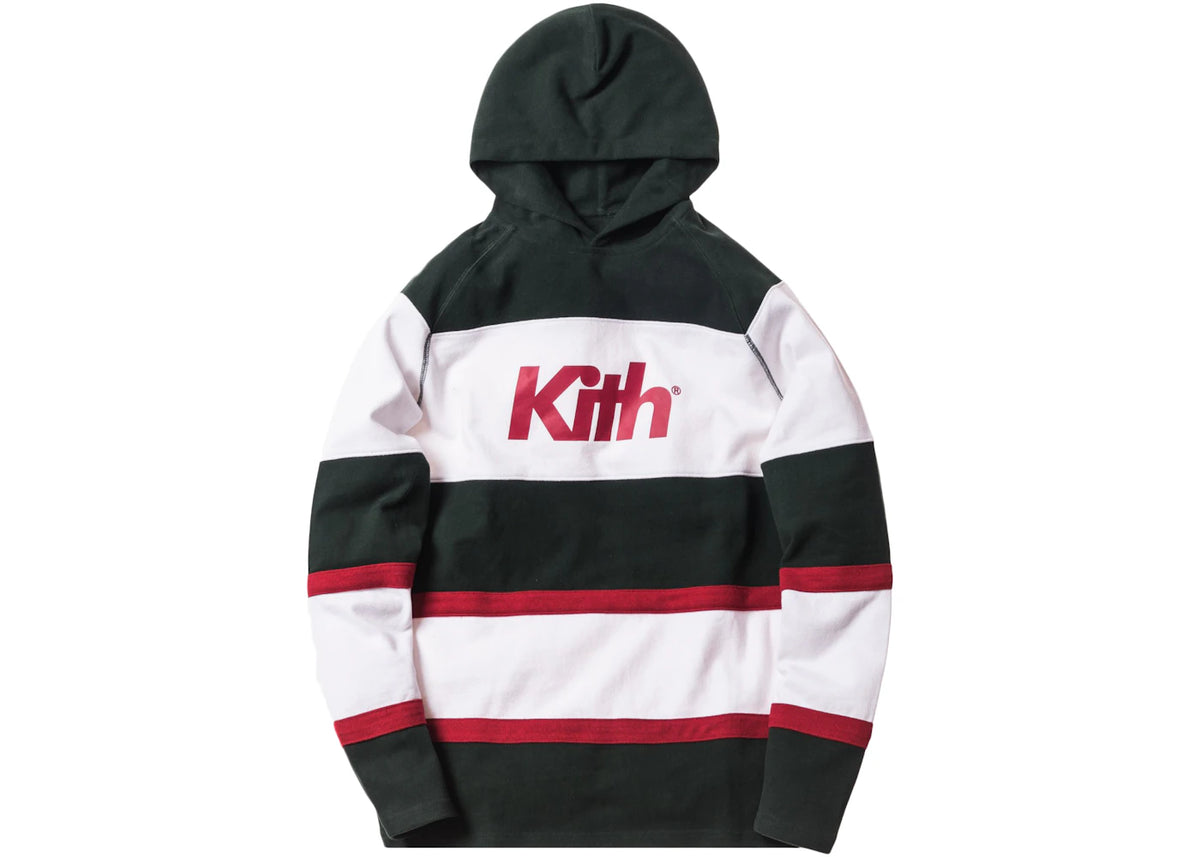 Kith Delk Paneled Hoodie Forest Green - vue secondaire A