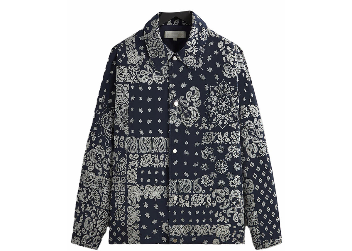 Kith Flocked Deconstructed Bandana Coaches Jacket Nocturnal - vue secondaire A
