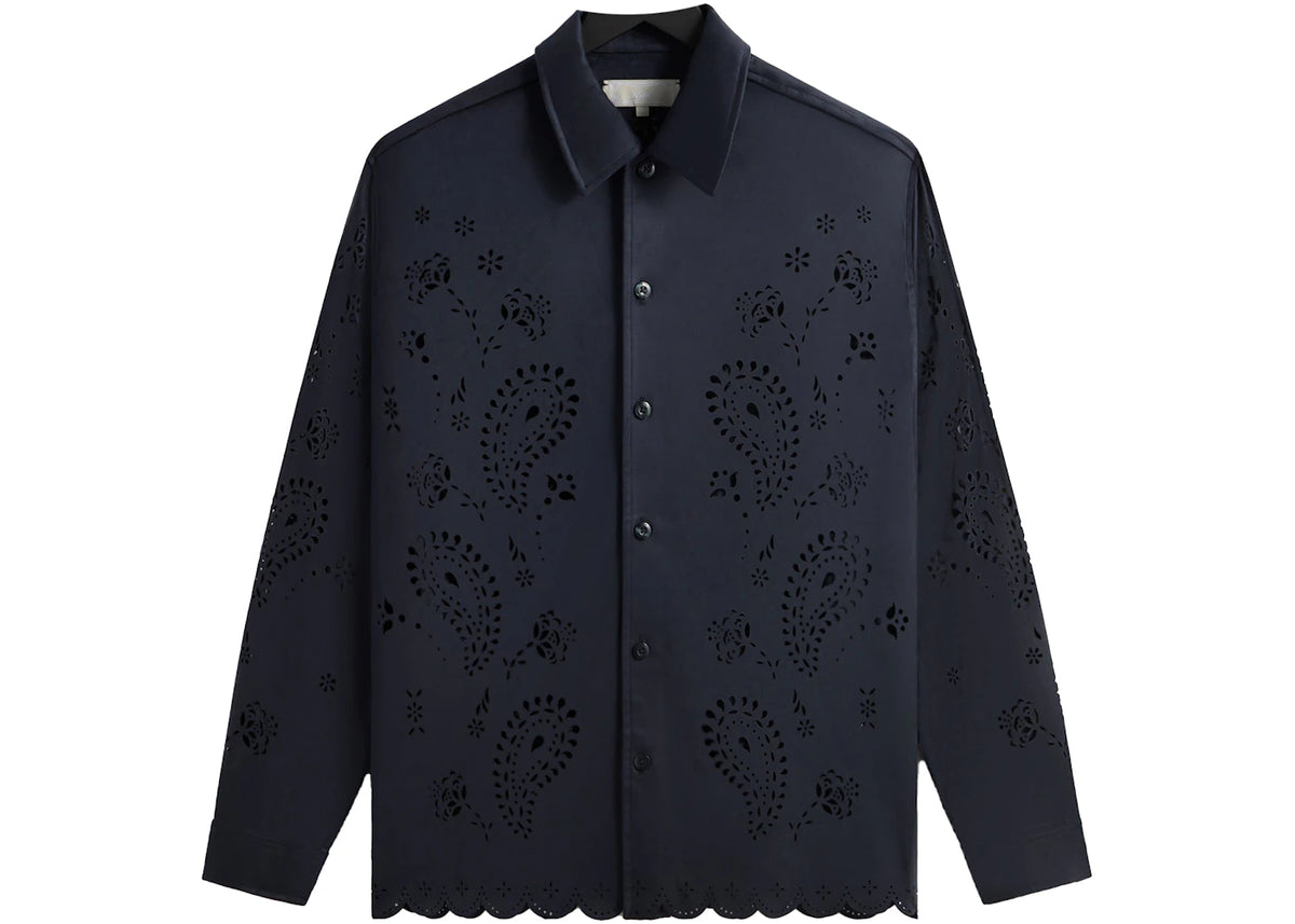 Kith Isaac Microsuede Long Sleeve Buttondown Define - vue secondaire A