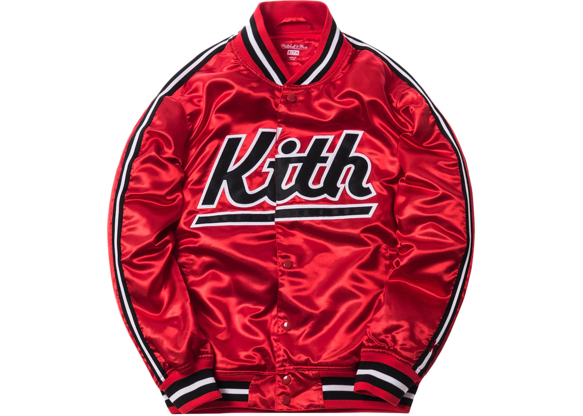 Kith x Mitchell & Ness Satin Warm-Up Jacket Miami - vue secondaire A