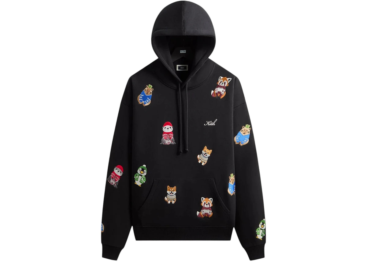 Kith Kithmas Animal Character Nelson Hoodie Black - vue secondaire A