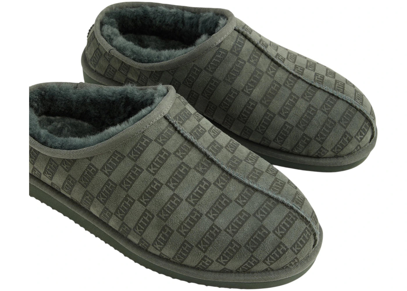 Kith Kithmas Monogram Shearling Slippers Stadium - vue secondaire B