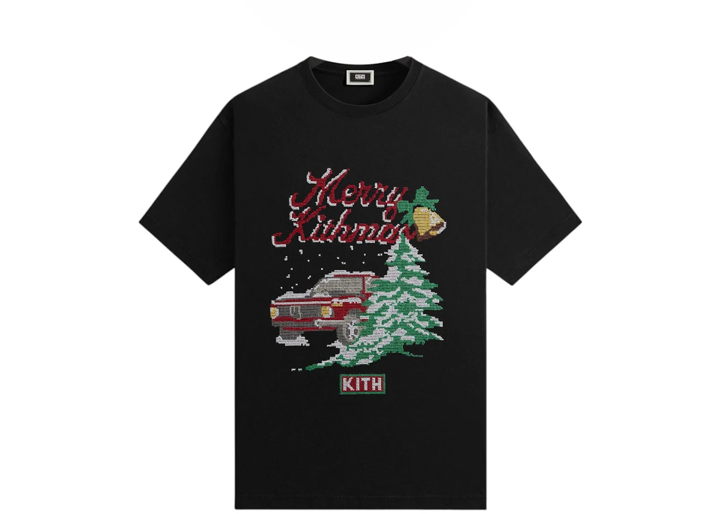 Kith Kithmas Needlepoint Tee Black - vue secondaire A
