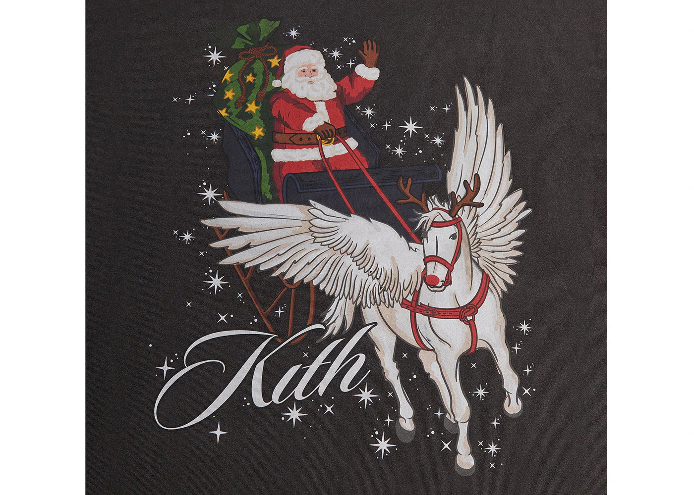 Kith Kithmas Sleigh Vintage Tee Black - vue secondaire B