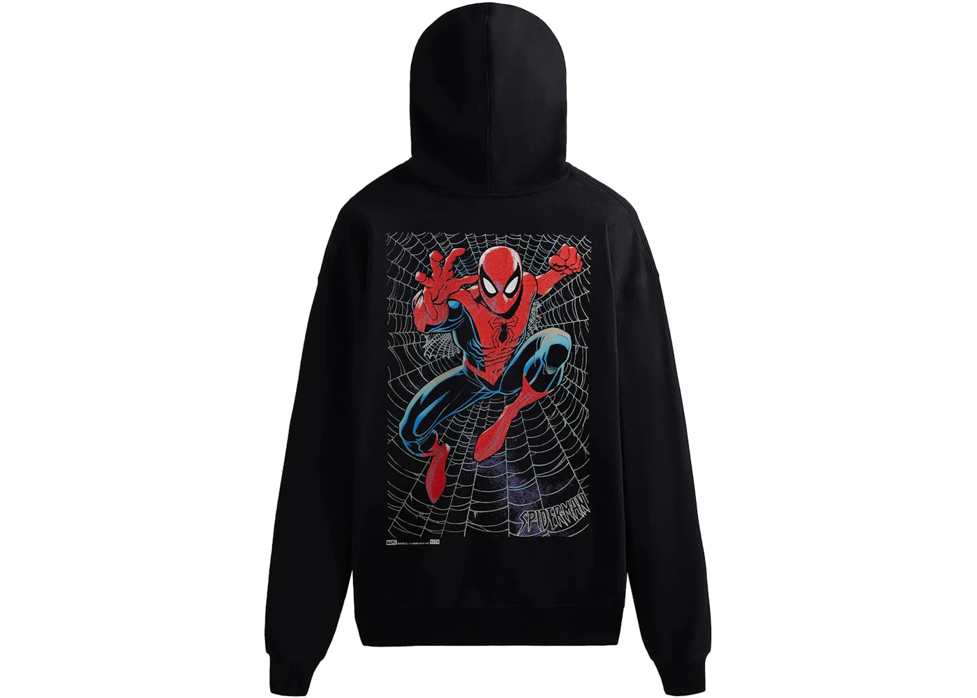 Kith Marvel Spider-Man Web Logo Hoodie Black - vue secondaire A