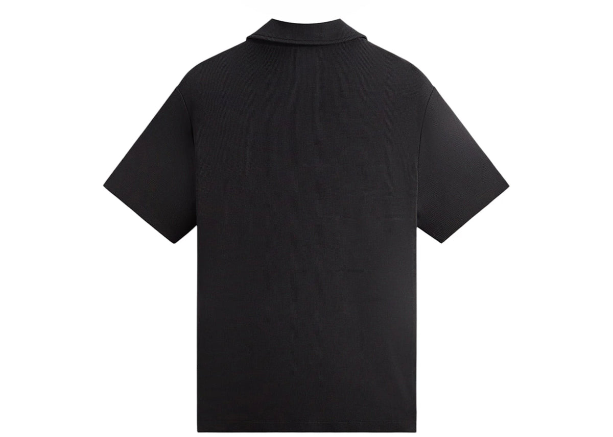 Kith Micro Waffle Drew Polo Black - vue secondaire B