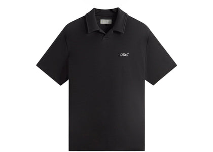 Kith Micro Waffle Drew Polo Black - product view 2