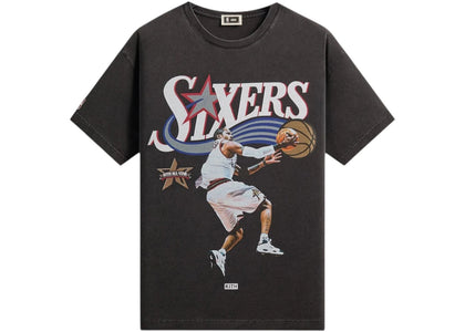 Kith NBA All-Star Philadelphia 76ers Allen Iverson Vintage Tee Black - authentic Kith product