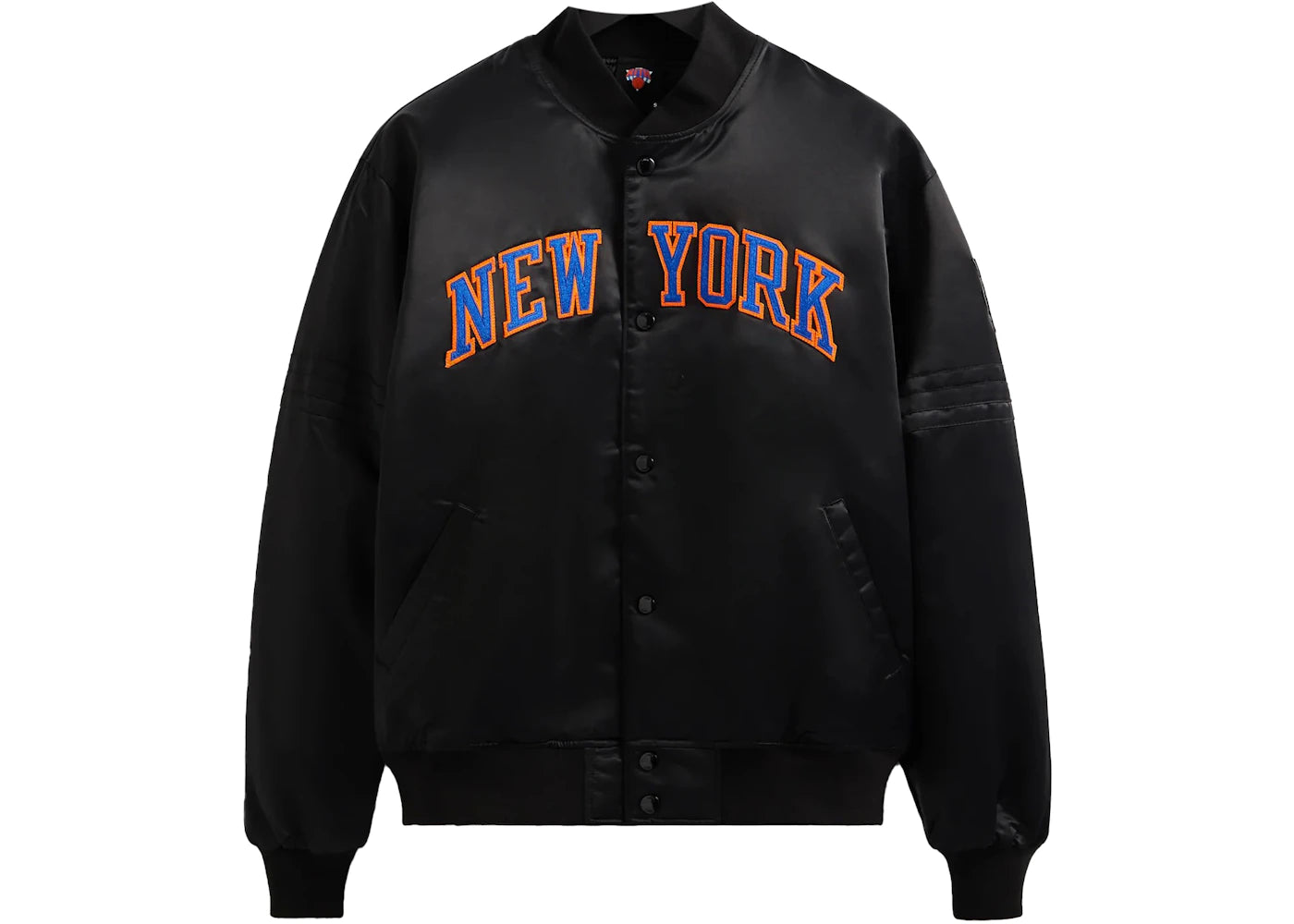Kith New York Knicks Satin Bomber Jacket Black - vue secondaire A