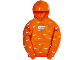 Kith & Nike for New York Knicks AOP Hoodie Orange - vue 360