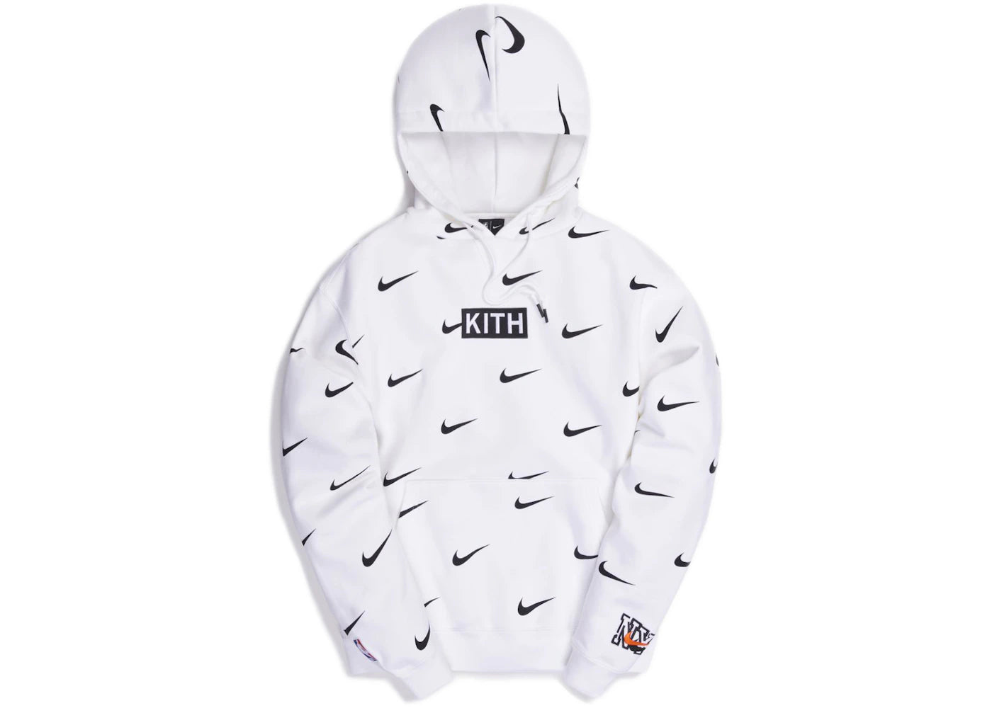 Kith & Nike für New York Knicks AOP Hoodie Weiß - vue 360