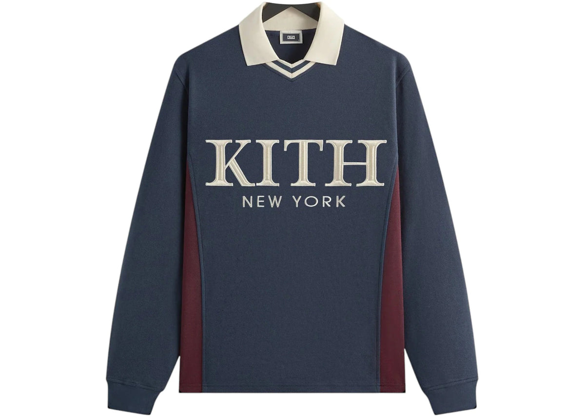 Kith Pique Long Sleeve Tap Polo Nocturnal - vue secondaire A