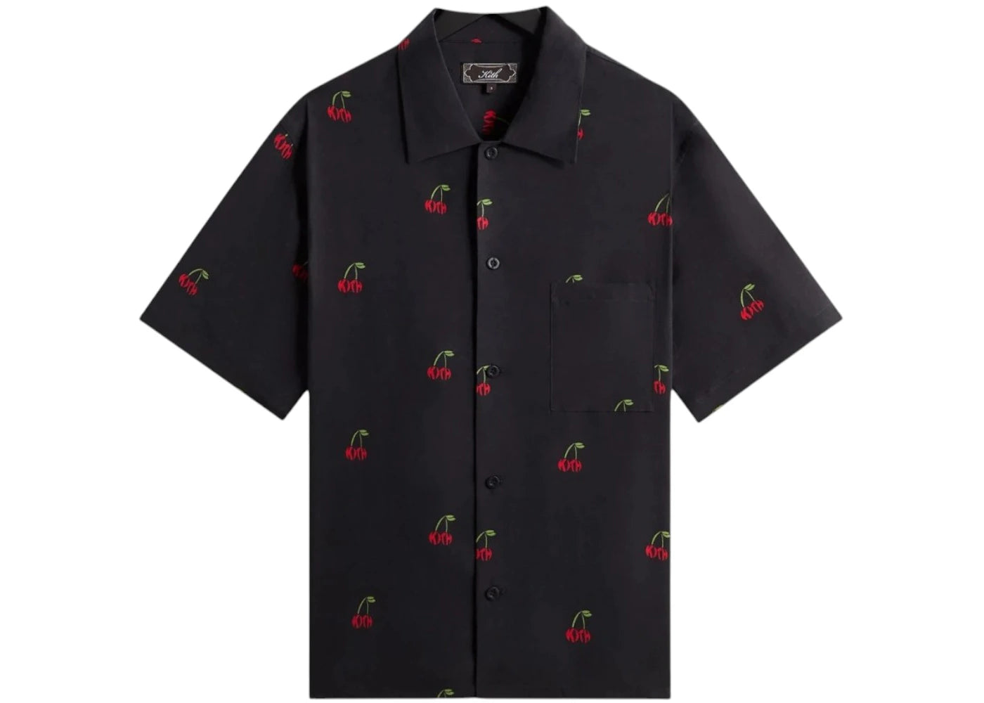 Kith Printed Cherry Cupro Linen Beckham Buttondown Black - vue secondaire A