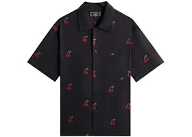 Kith Printed Cherry Cupro Linen Beckham Buttondown Black
