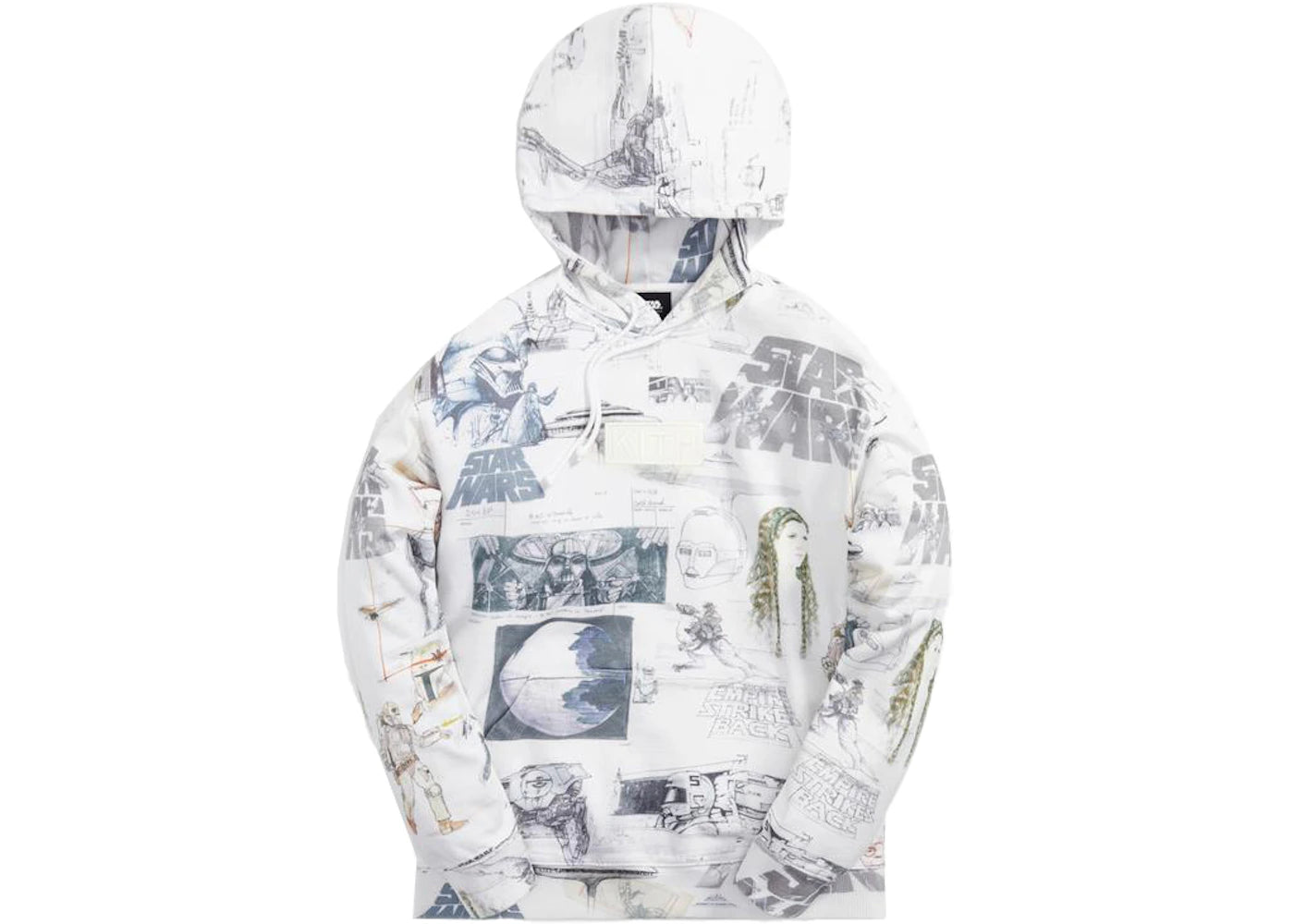 Kith x STAR WARS Sketches Hoodie White - vue secondaire A