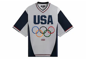 Kith Team USA Faille Jersey Warmup Shirt White
