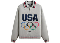 Kith Team USA Nelson Rugby Sweater Light Heather Grey