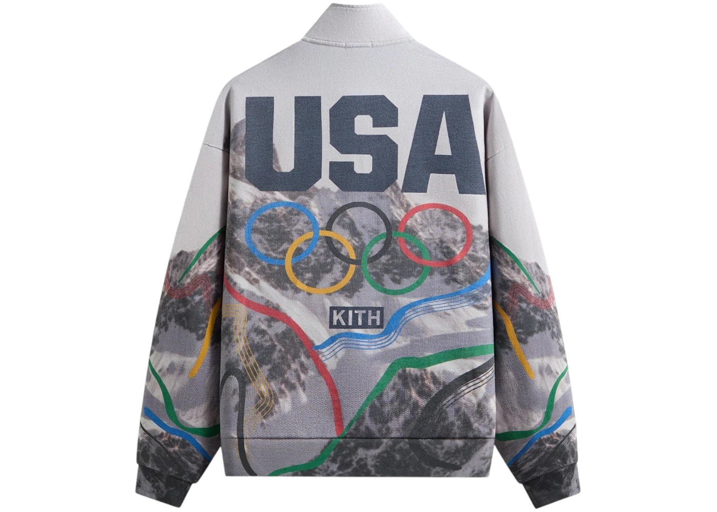 Kith Team USA Winter Mountain Quarter Zip Top White - vue secondaire B