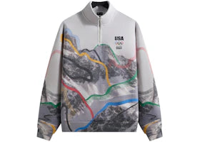Kith Team USA Winter Mountain Quarter Zip Top White - vue 360
