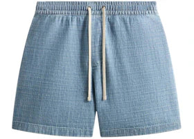 Kith Textured Indigo Weave Cayden Short Light Indigo - vue 360