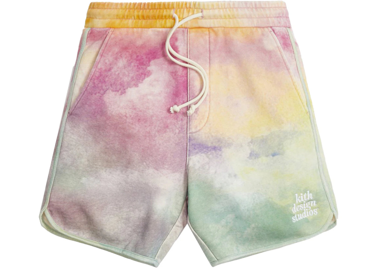 Kith Tie Dye Jordan Short Pink/Green - vue secondaire A