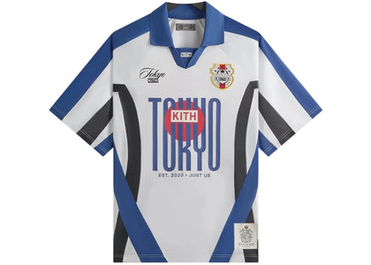 Kith Tokyo 5 Year Anniversary Jason II Soccer Jersey White - authentic Kith apparel